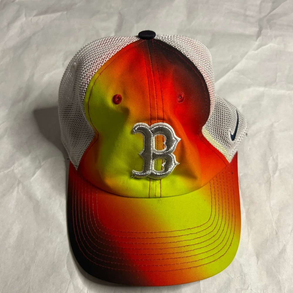 Boston Red Sox Nike Hat Cap Adjustable Strapback Multicolor Trucker Mesh‎ Style